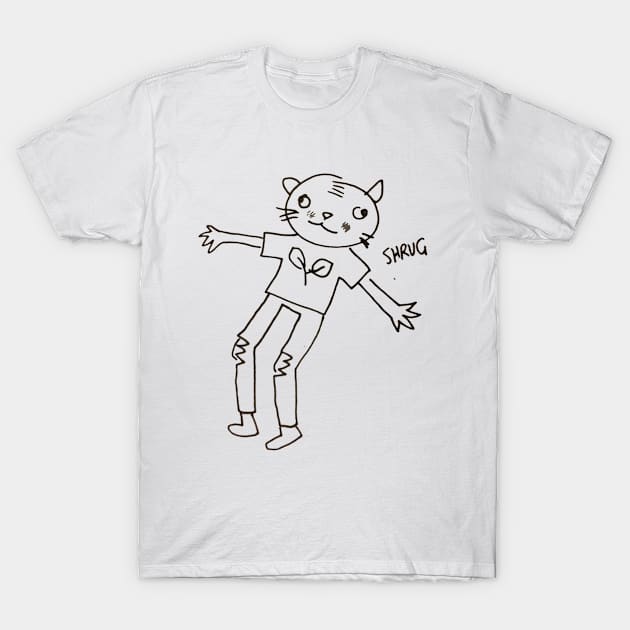 Silly Ol' Cat Face T-Shirt by Kcael